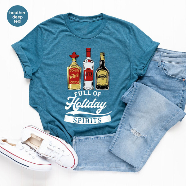 Cool Tequila Vodka Whiskey Shirts, Funny Drinking Graphic Tees, Drinks Clothing, Trendy Alcohol Outfit, Gifts for Him, Women VNeck T-Shirt - 2.jpg