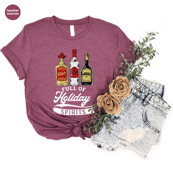 Cool Tequila Vodka Whiskey Shirts, Funny Drinking Graphic Tees, Drinks Clothing, Trendy Alcohol Outfit, Gifts for Him, Women VNeck T-Shirt - 3.jpg