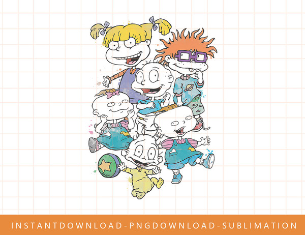 Rugrats Baby Group Retro Watercolor Classic Graphic png, sublimate, digital print.jpg