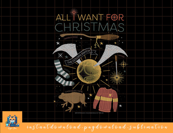 Harry Potter Christmas All I Want For Christmas Accessories png, sublimate, digital download.jpg