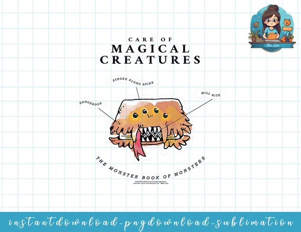 Harry Potter Care of Magical Creatures Book png, sublimate, digital download.jpg