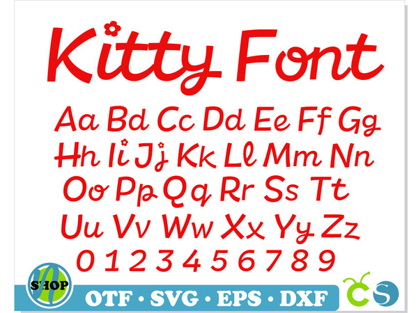hello kitty cursive font