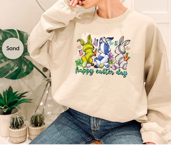 Easter Gift, Kids Easter Tee, Easter Eggs Crewneck Sweatshirt, Graphic Tees, Gift for Her, Cute Easter Bunny Shirt, Happy Easter Day T-Shirt - 7.jpg