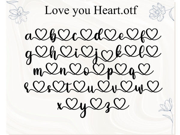 Valentine Day Font with Hearts otf  Hearts Love svg, Heart - Inspire Uplift