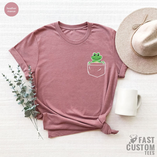 Frog Shirt, Pocket Frog Shirt, Frog Gifts, Shirts for Women, Pocket Cute Frog Shirt, Frog Baby Clothes, Frog Youth Shirt, Frog Lover Gift - 7.jpg