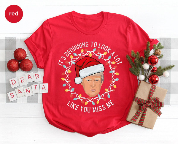 Funny Trump Election 2024 Christmas Crewneck Sweatshirt, Christmas Republican Gift, It's Beginning To Look A Lot Like You Miss Me Xmas Shirt - 6.jpg