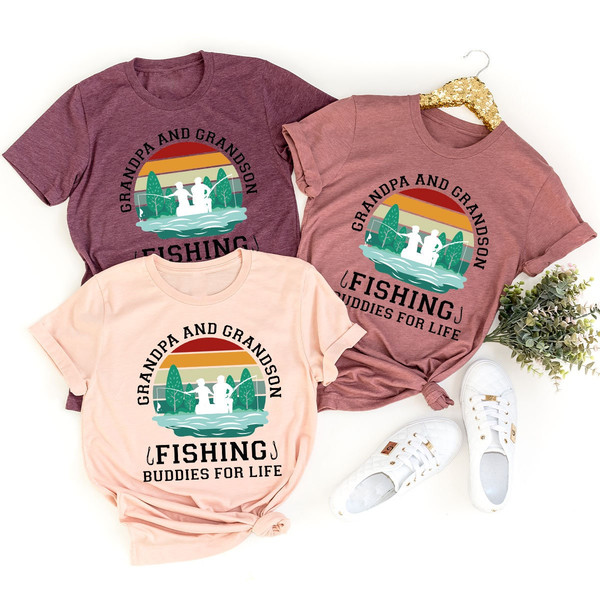 Grandpa and Grandson Fishing Buddies for Life Shirt, Funny Fishing Grandpa Grandson Crewneck Shirts, Fishing Gifts for G Dark Grey L Tank Top | Gourm