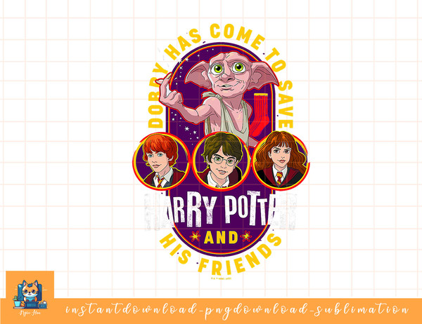 Harry Potter Deathly Hallows 2 Dobby And Wizards Poster png, sublimate, digital download.jpg