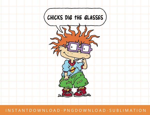 Rugrats Chuckie Chicks Dig The Glasses png, sublimate, digital print.jpg