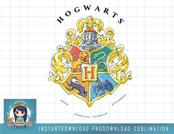 Harry Potter Deathly Hallows 2 Hogwarts School Crest png, sublimate, digital download.jpg