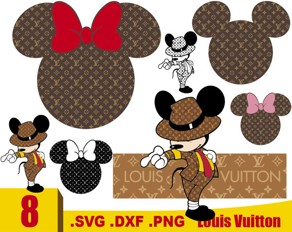 Luis Vuitton mickey ears svg, Luis Vuitton mouse head gucci - Inspire Uplift