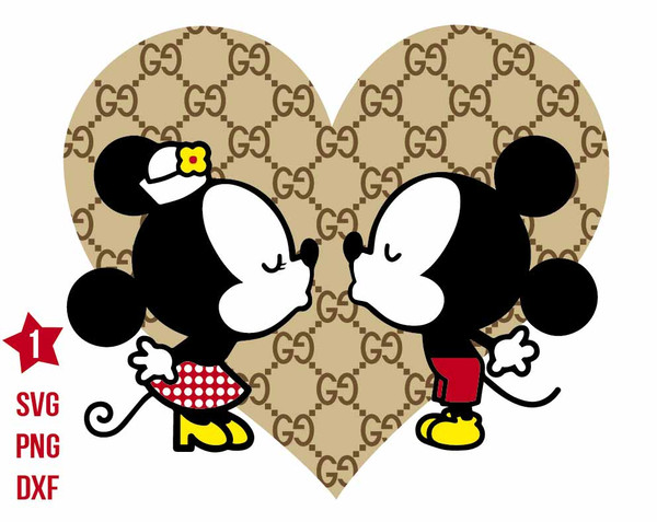 Gucci Minnie mouse logo machine embroidery designs downloads