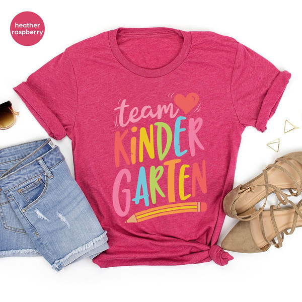 Kindergarten Teacher T Shirt, Team Kindergarten Shirt, K-Teachers Gift, Preschool Shirt, First Day Kindergarten Shirt,Home School T Shirt ZW - 5.jpg