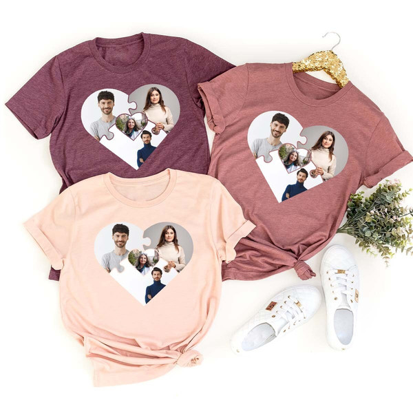 Mothers Day Gift, Custom Family Photo Shirt, Personalized Mom Gifts, Mothers Day Shirt, Puzzle Piece Picture Shirt, Matching Family Shirts - 3.jpg