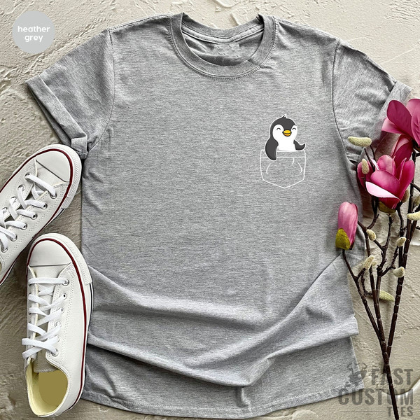 Penguin Shirt, Penguin Gift, Animal Lover, Pocket Penguin Shirt, Penguin Lover Gift, Penguin Toddler, Penguin Baby Clothes, Shirts for Women - 4.jpg