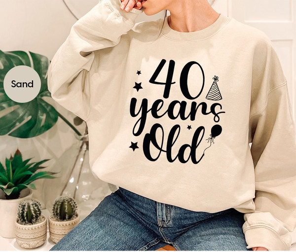 Personalized Birthday Shirt, Custom Birthday Gifts for Her, 40th Years Old Graphic Tees, 40th Birthday Gifts for Women, Auntie Birthday Gift - 7.jpg