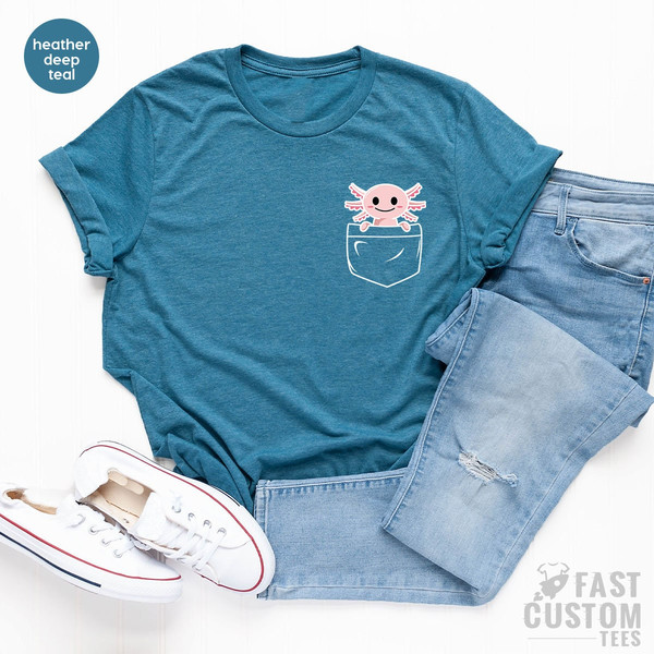 Pocket Tee, Axolotl Shirt, Animal Lover Tee, Axolotl Gifts, Pocket Axolotl Shirt, Axolotl Birthday Shirt, Cute Axolotl Shirt, Gifts for Her - 2.jpg