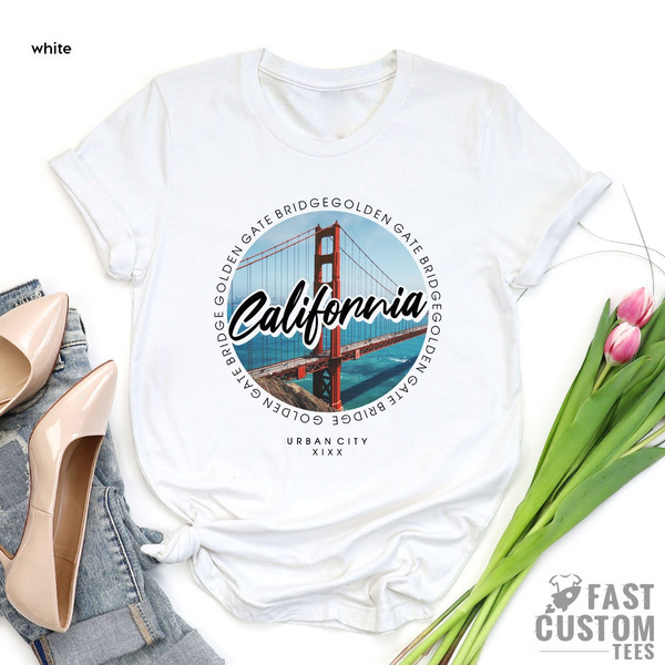 Retro California Shirt, Golden Gate Bridge T-Shirt, Urban City Shirt, San Francisco Shirt, California Adventure Shirt, Cali Girl Shirt - 2.jpg