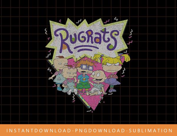 Rugrats Group Shot 80 s Themed Poster png, sublimate, digital print.jpg
