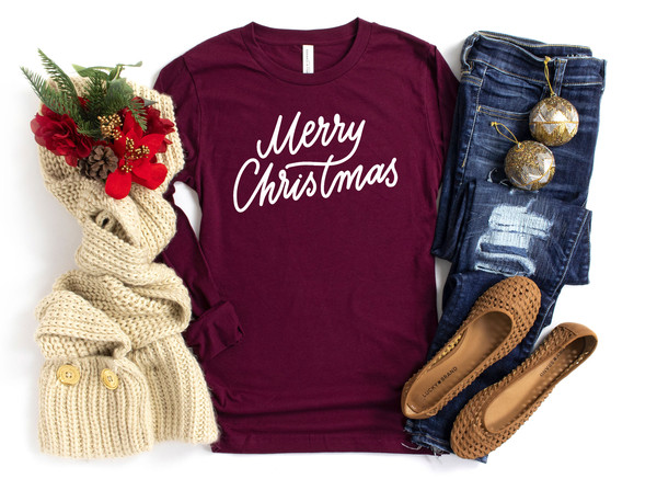 Christmas Shirt, Merry Christmas Shirt, Women's Christmas Shirt, Cute Christmas longsleeve, Christmas sweatshirts, Xmas Shirt - 2.jpg