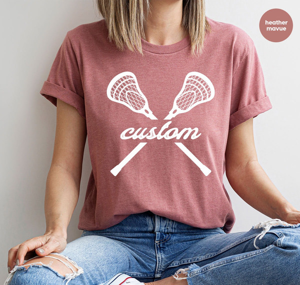 Trendy Lacrosse Player Gifts, Custom Lacrosse Clothing, Cool Sports Graphic Tees, Lacrosse Mom VNeck TShirt, Personalized Lacrosse Coach Tee - 5.jpg