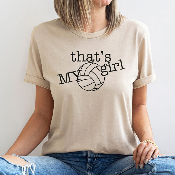 Volleyball Mom Crewneck Shirts, That's My Girl Volleyball Shirt, Funny Cheer Mom Volleyball Graphic Tees, Cheer Mom Volleyball Gifts - 1.jpg