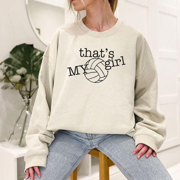 Volleyball Mom Crewneck Shirts, That's My Girl Volleyball Shirt, Funny Cheer Mom Volleyball Graphic Tees, Cheer Mom Volleyball Gifts - 7.jpg