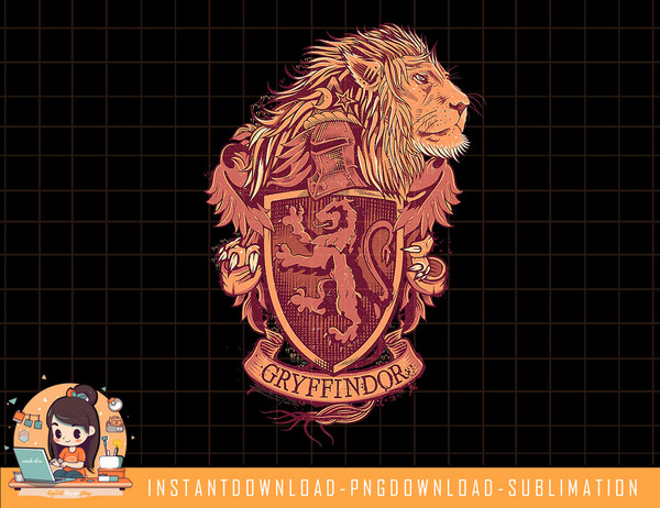 Harry Potter Gryffindor Lion Crest png, sublimate, digital download.jpg