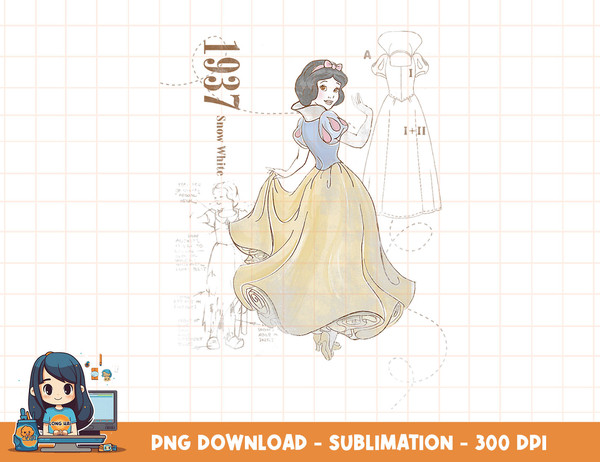 Disney Snow White Fashion Sketch T-shirt png, sublimation, digital print.jpg