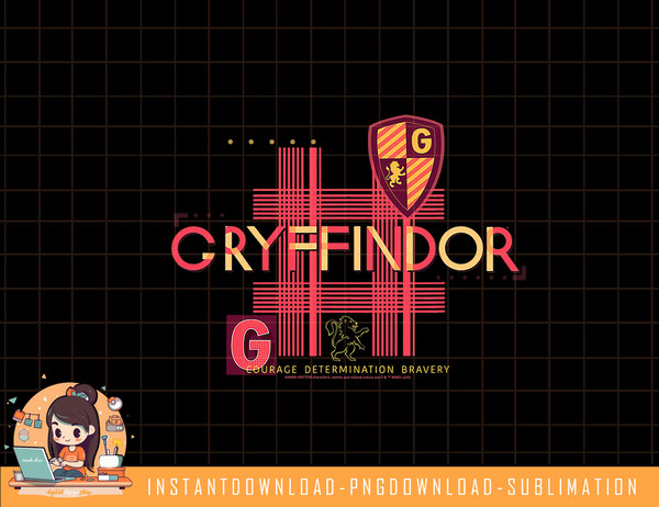 Harry Potter Gryffindor Pattern Crest png, sublimate, digital download.jpg