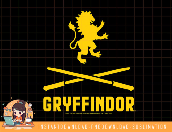 Harry Potter Gryffindor Wands Crossed Logo png, sublimate, digital download.jpg