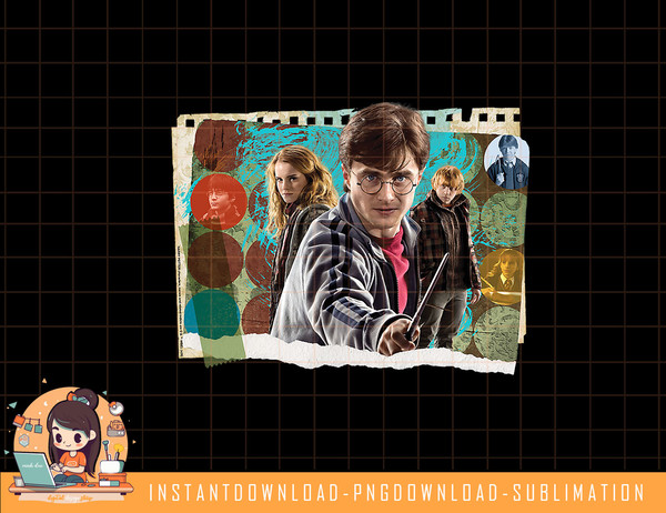 Harry Potter Harry, Hermoine, and Ron Photo Collage png, sublimate, digital download.jpg