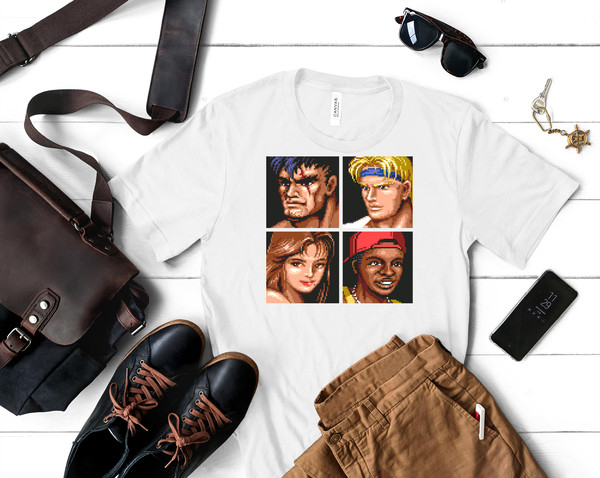 Streets of Rage 2 Character Portraits Essential T-Shirt 4_White_White.jpg