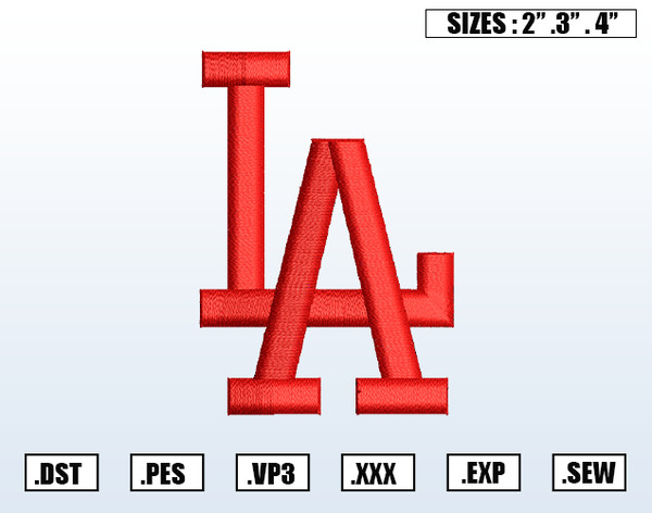 Los Angeles Dodgers Bad Bunny Embroidery, Dodgers MLB Baseball Embroidery,  Embroidery Design File