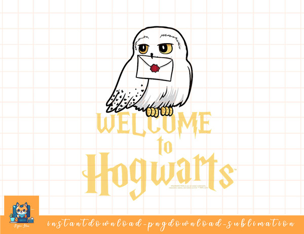 Harry Potter Hedwig Welcome to Hogwarts png, sublimate, digital download.jpg