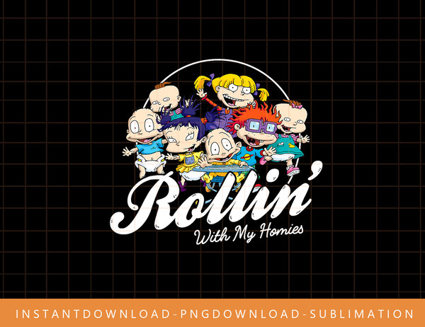 Rugrats Rollin With My Homies Baby Group Graphic png, sublimate, digital print.jpg