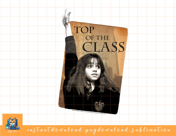 Harry Potter Hermione Top of the Class png, sublimate, digital download.jpg