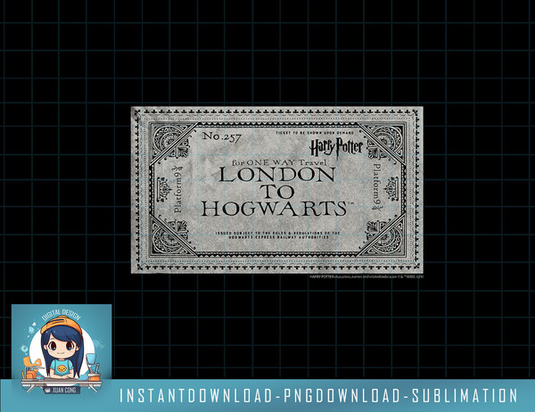 Harry Potter Hogwarts Express Ticket One Please png, sublimate, digital download.jpg