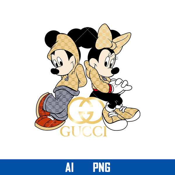 Gucci Mickey And Minnie Png, Gucci Brand Png, Disney Gucci P - Inspire ...
