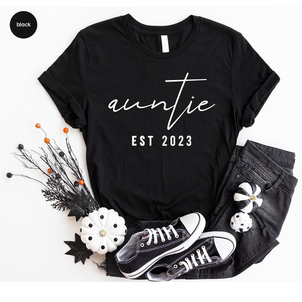 Auntie Est 2023 Shirt, Auntie Shirt, Mother's Day Aunt Shirt, Gift for Auntie, Aunt Shirt, Minimalist Aunt Shirt, Gift for Aunt - 6.jpg