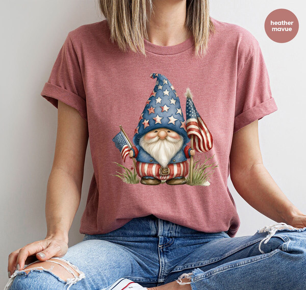 Cute 4th of July Shirt, American Gnome Graphic Tees, Independence Day Outfit, American Flag Shirt, USA Toddler T Shirts, Patriotic Shirt - 5.jpg