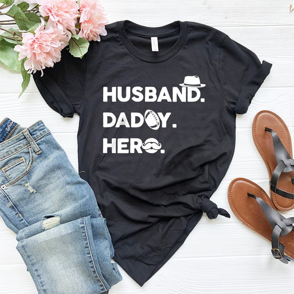 Dad Shirts, Husband Daddy Hero, Fathers Day Gifts, Funny Dad T-Shirt, Hero Shirt, Husband Shirt, Baby Announcement Shirts For Men, New Dad - 2.jpg