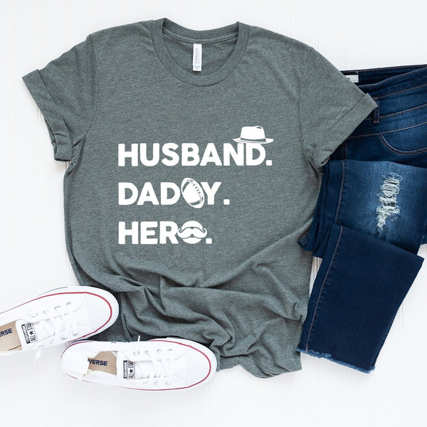 Dad Shirts, Husband Daddy Hero, Fathers Day Gifts, Funny Dad T-Shirt, Hero Shirt, Husband Shirt, Baby Announcement Shirts For Men, New Dad - 4.jpg