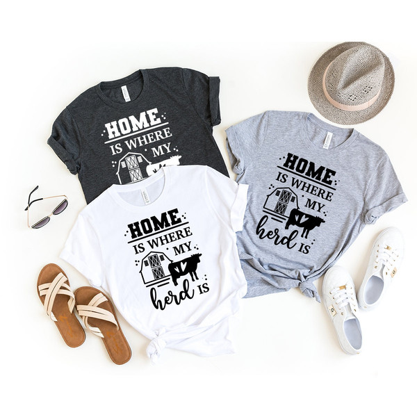 Farmer Shirt, Country Shirt, Home Is Where My Herd Is Shirt, Funny Farming Shirt, Cow Shirt, Shirt For Farmers, Barns Life, Southern Shirt - 7.jpg