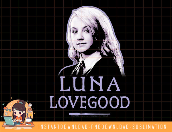 Harry Potter Luna Lovegood Dark Portrait png, sublimate, digital download.jpg
