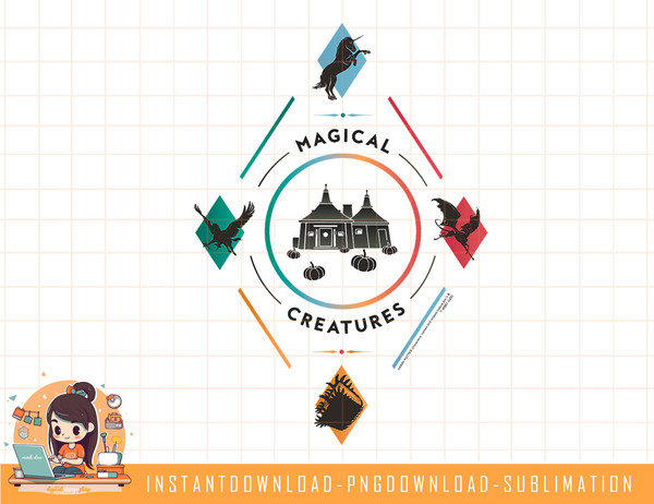 Harry Potter Magical Creatures Diamond png, sublimate, digital download.jpg