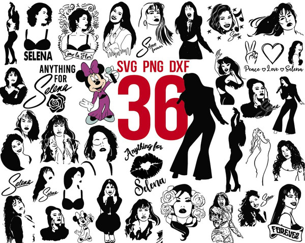 Selena quintanilla svg bundle