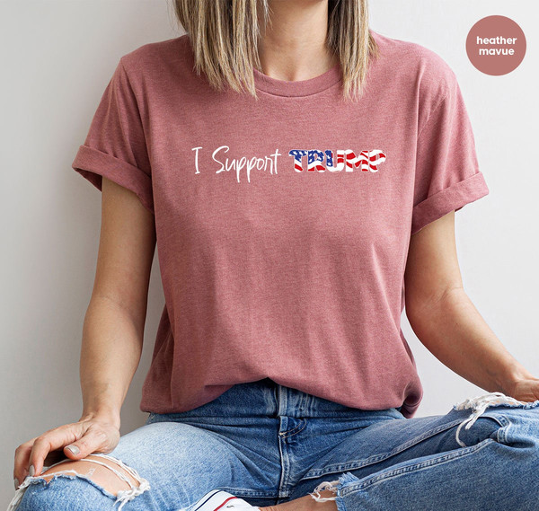 I Support Trump T-Shirt, Trump Gifts, Donald Trump's Indictment Tee, Trump Court Shirt, Republican Gifts, American Flag Graphic Tees - 3.jpg