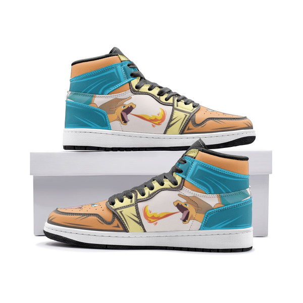 Charizard Starter Pokemon JD1 Shoes, Charizard Starter Pokemon Jordan 1 Shoes, Pokemon Sneaker, Charizard Starter Shoes