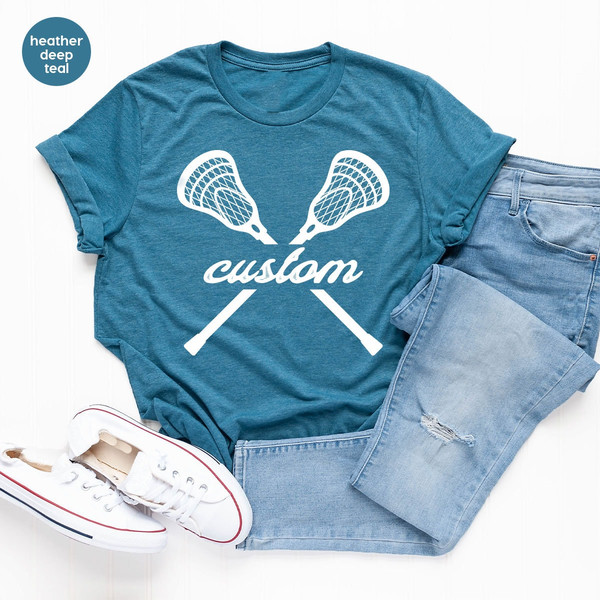 Trendy Lacrosse Player Gifts, Custom Lacrosse Clothing, Cool Sports Graphic Tees, Lacrosse Mom VNeck TShirt, Personalized Lacrosse Coach Tee - 3.jpg